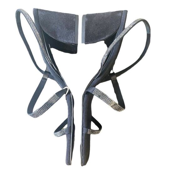 Pedro Garcia New Iraide Strappy Sandal Black Metallic size 38.5 - Picture 7 of 10